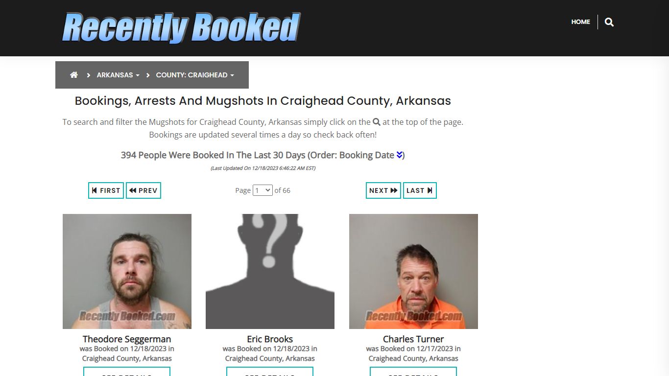 Bookings, Arrests and Mugshots in Craighead County, Arkansas